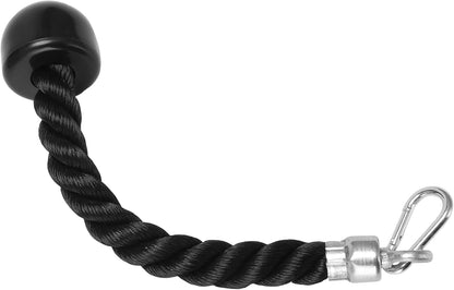 Oidnvay Heavy Duty Tricep Pull Down Single Rope with Snap Hook, Fitness Attachment Cable Machine Pulldown Rope Gym