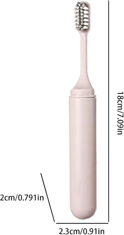 Travel Toothbrush - Portable Folding Toothbrush | Travel Accessories | Small And Dustproof | Soft Bristles Toiletries With Detachable Head | Portable Cleaning Tools For Traveling Backpacking