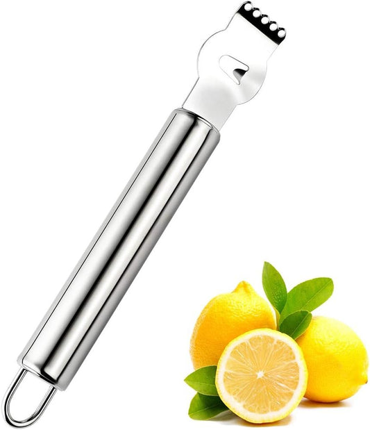 Livtor Stainless Steel Lemon Zester Grater, Lemon zester Tool,Citrus zester Tool for Orange Citrus Peeler with Channel Knife
