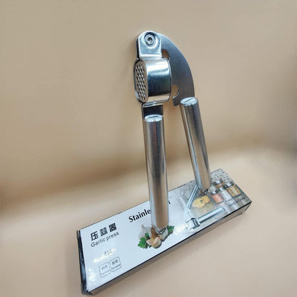 Garlic Press and Lemon Squeezer Set, Multifunctional Stainless Steel Garlic Press Ginger Crusher Kitchen Gadgets and Manual Orange Juice Squeezer Fruit Squeeze Juicer Kitchen Tools