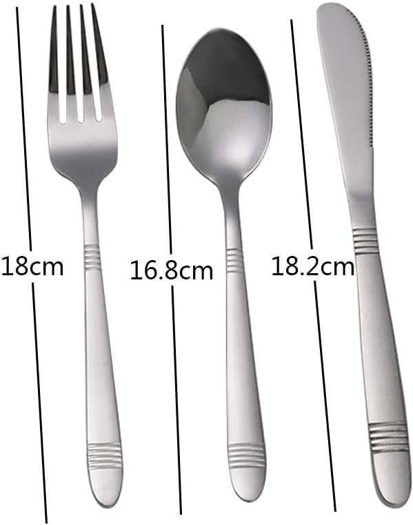 Callyne Set of 3 Stainless Steel Camping Flatware Set with Case