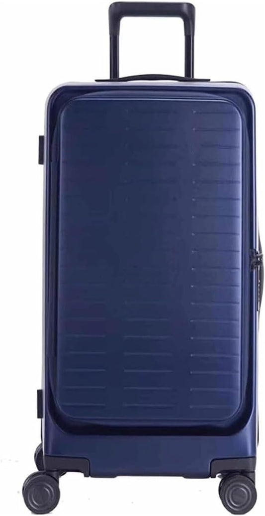 Luggage Suitcases with Wheels Large-Capacity Aluminum Frame Luggage Security TSA Combination Lock Carry On Luggage Drop-Proof Suitcase Travel Gear(Blue)