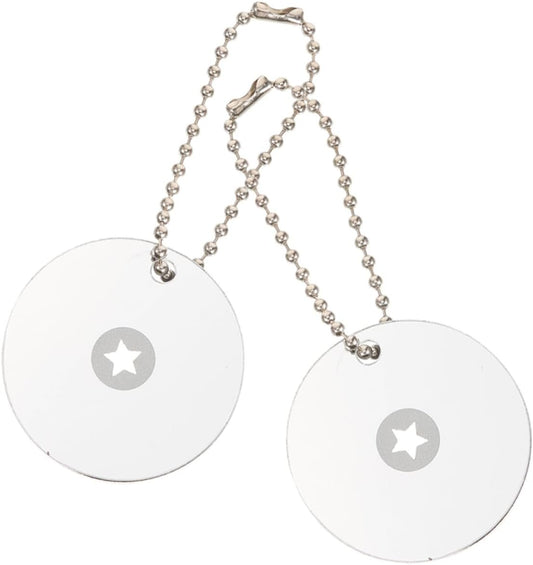 UKCOCO 2pcs Outdoor Survival Mirror Reflective Mirror for Camping Emergency Signaling Accurate Direction