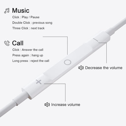 Apple Earbuds Lightning Headphones for iPhone, iPhone Earphones Wired with Lightning Connector【Apple MFi Certified】 for iPhone 14/13/12/11/XR/XS/X/8 (Built-in Microphone & Volume Control)