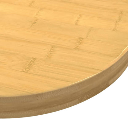 Round Bamboo Dining Table Top Replacement, 50 x 4 cm, Ideal for Restaurants, Cafes, Hotels, Commercial Use, Brown, Versatile Bar & Desk Use