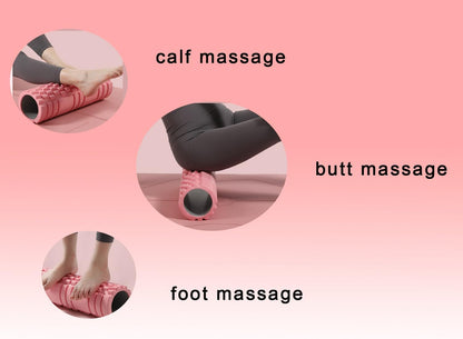 WEZCHUGHAOL High Density Foam Roller for Deep Tissue Massage - Exercise Patented Roller for Muscle Massage and Trigger Point Release - Back Roller for Fitness (Pink)