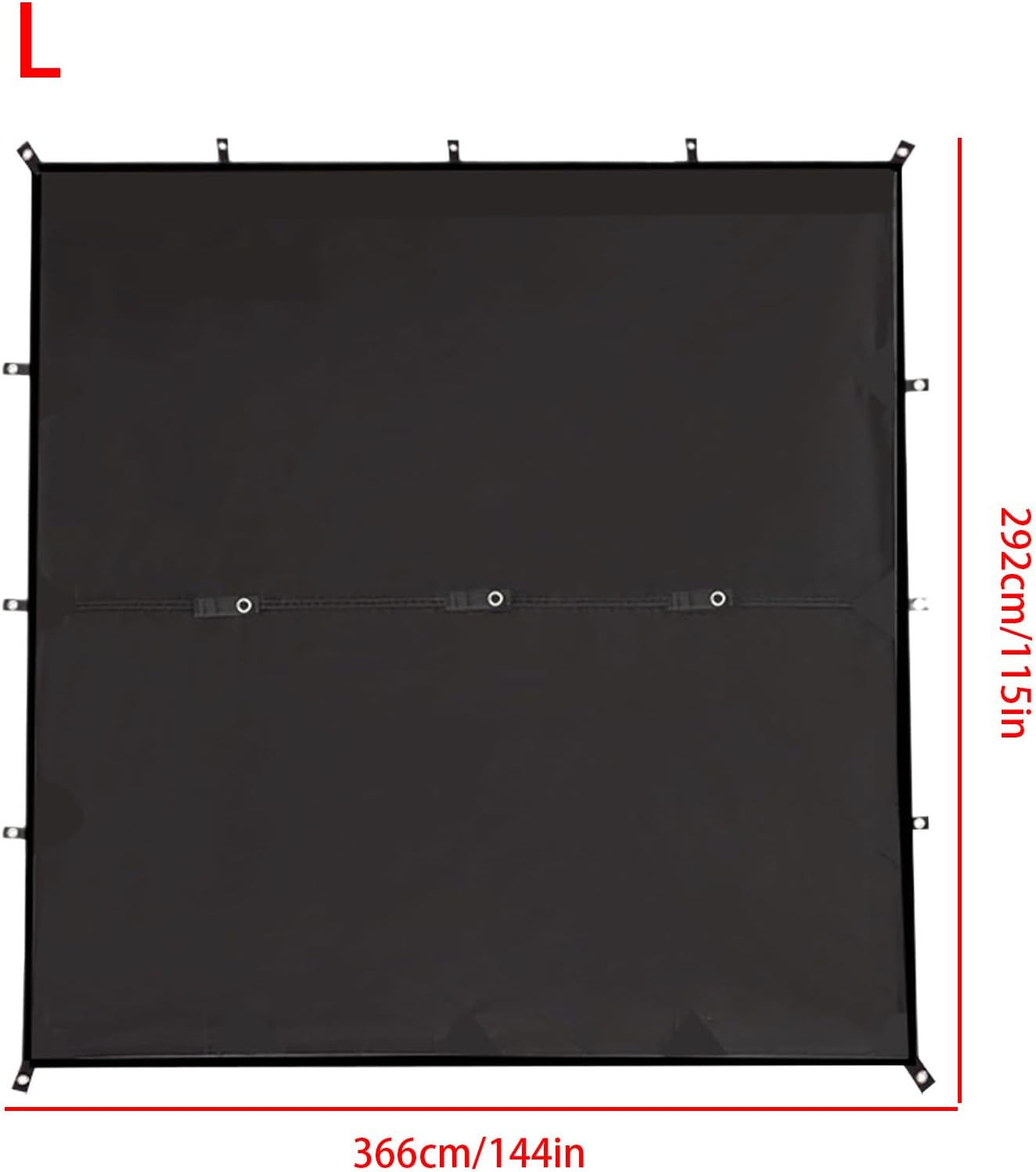 Lightweight Camping Shelter Tarp, Waterproof Outdoor Cover for Tent Ground Sheet, Hiking Travel Survival Gear for Climbing, Picnic, Backpacking Adventures, Black, 1 Set
