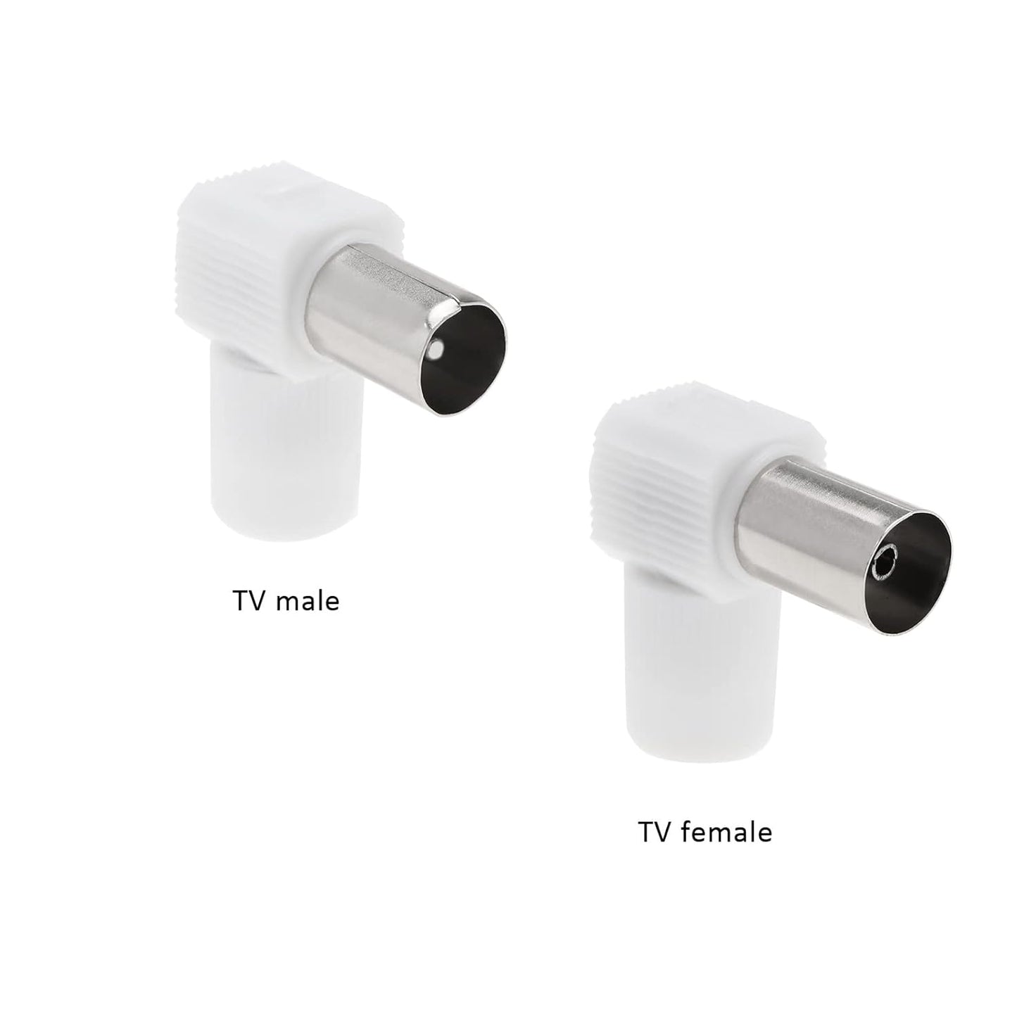 ECSiNG 16Pcs 90° Angle TV Coaxial Antenna TV Plug Antenna Connector RF Coaxial Coupling Coaxial Connector Adapter Electronic Accessories