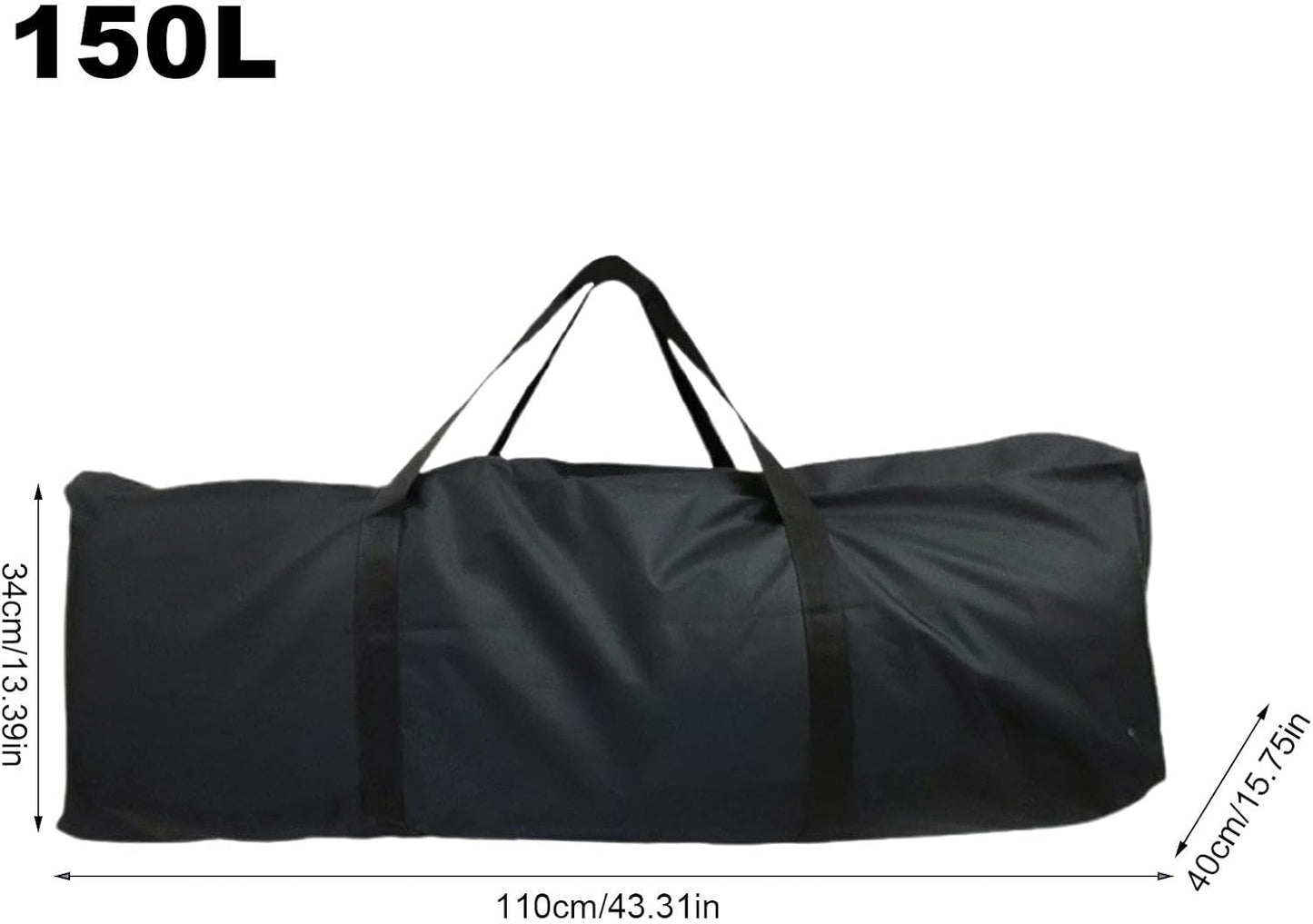 Heavy Duty Duffel Bag, Outdoor Gear Storage Bag, Oxford Cloth Tool Organizer for Camping, Hiking, Picnic, and Travel, Sturdy Design for All-Weather Use, Black, multi-coloured, us l/asia
