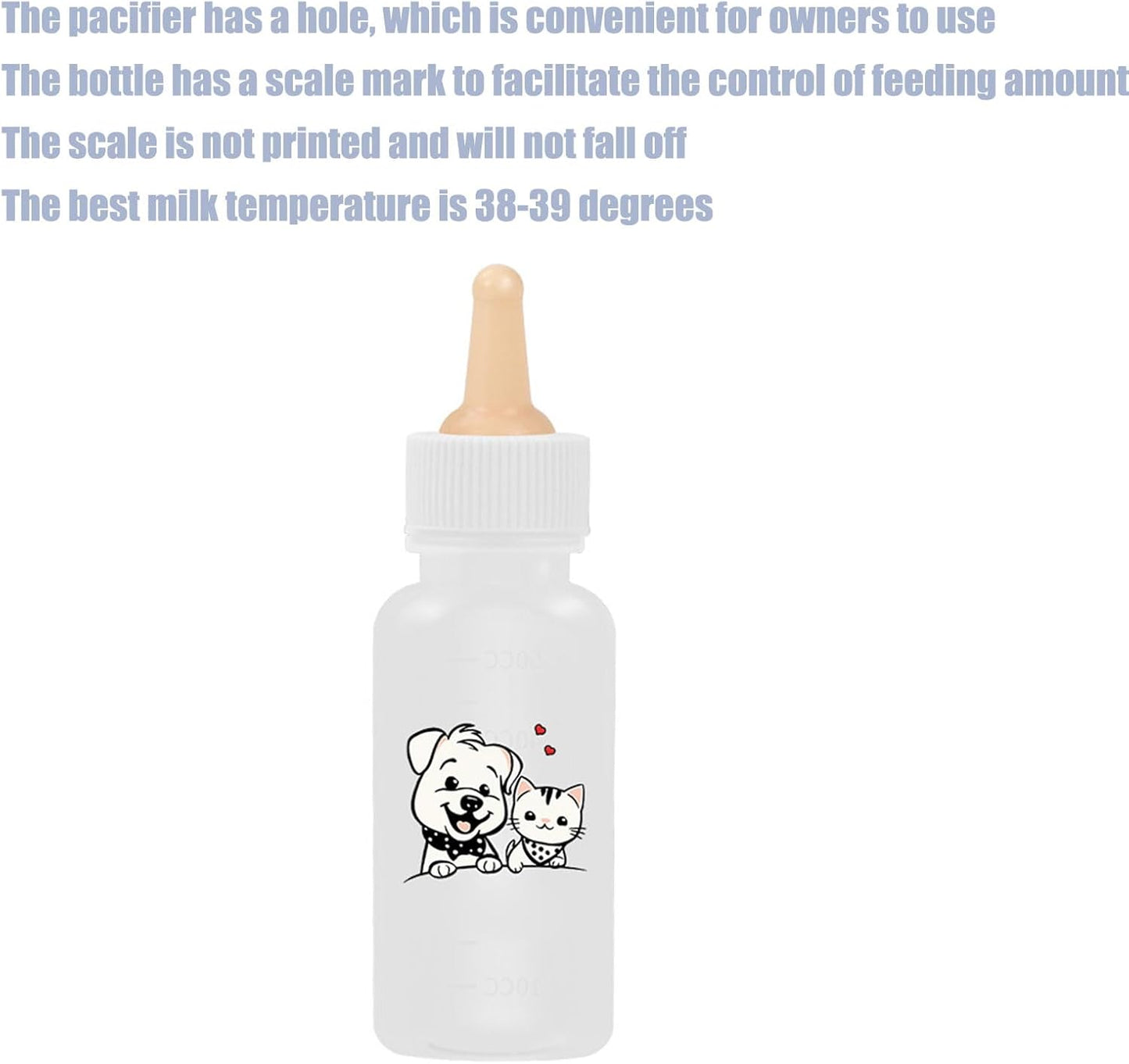 Kitten Feeding Bottle - Baby Kitten Bottle for Cats - Puppy Milk Feeder, Feeding and Watering Supplies, Portable for Indoor Outdoor Small Animals