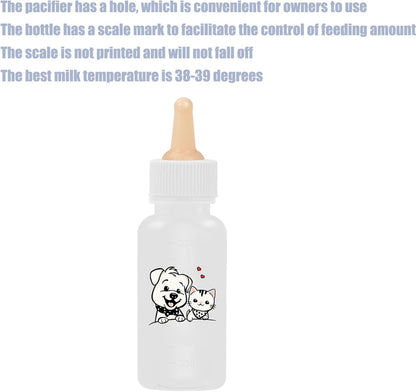Kitten Feeding Bottle - Baby Kitten Bottle for Cats - Puppy Milk Feeder, Feeding and Watering Supplies, Portable for Indoor Outdoor Small Animals