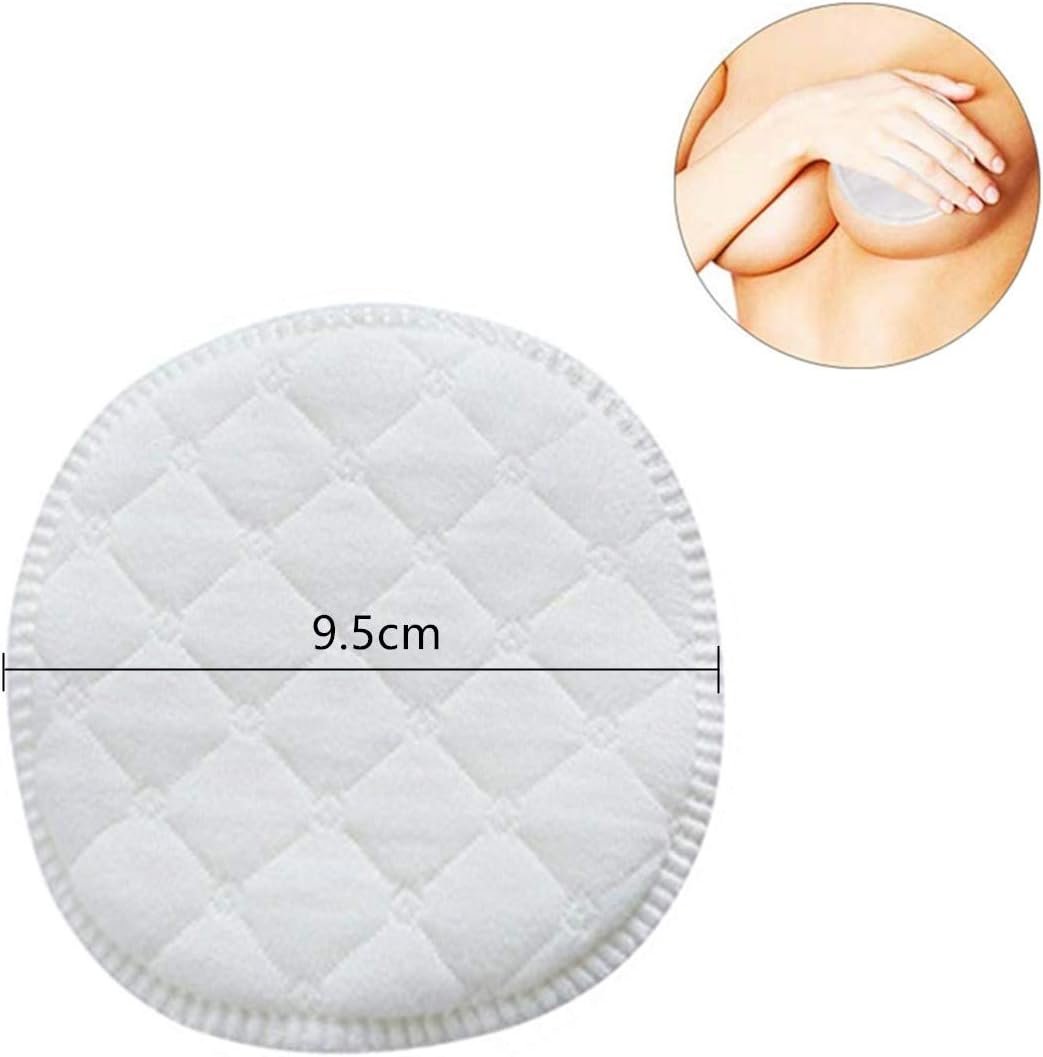LapangZi Reusable Breast Pads for Breastfeeding 12 Pack Organic Washable Nipple Pads Nursing Pads Cotton Highly Absorbent Postpartum Essentialsï¼ˆ 3.74 * 3.74inch/9.5 * 9.5cmï¼‰