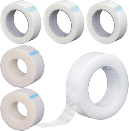 SGERUFZ 6 Rolls Eyelash Tape, Breathable Eyelash Adhesive Tape, Eyelash Insulating Tape for DIY Extensions, Eyelash Lamination, Make Up Accessories (zwei Materialien)