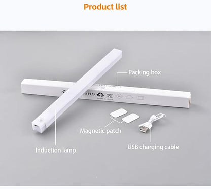 Festivalment Lights,Wireless Under Cabinet Lighting,Smart Motion Sensor Rechargeable LED Lights,Punch-Free Indoor Magnetic Stick-Up Battery Light with 3 Adjustable Modes,for Wardrobe,Bedroom,Stair