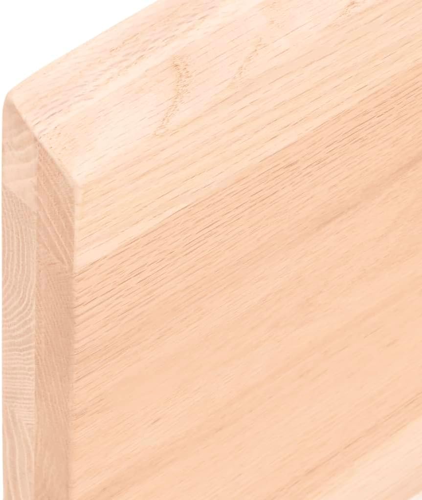 Homgoday 60x40 cm Solid Oak Tabletop, Raw Wood, Live Edge Design, Replacement Coffee Table, Kitchen Dining Table, Desktop Surface - Durevole & Stylish