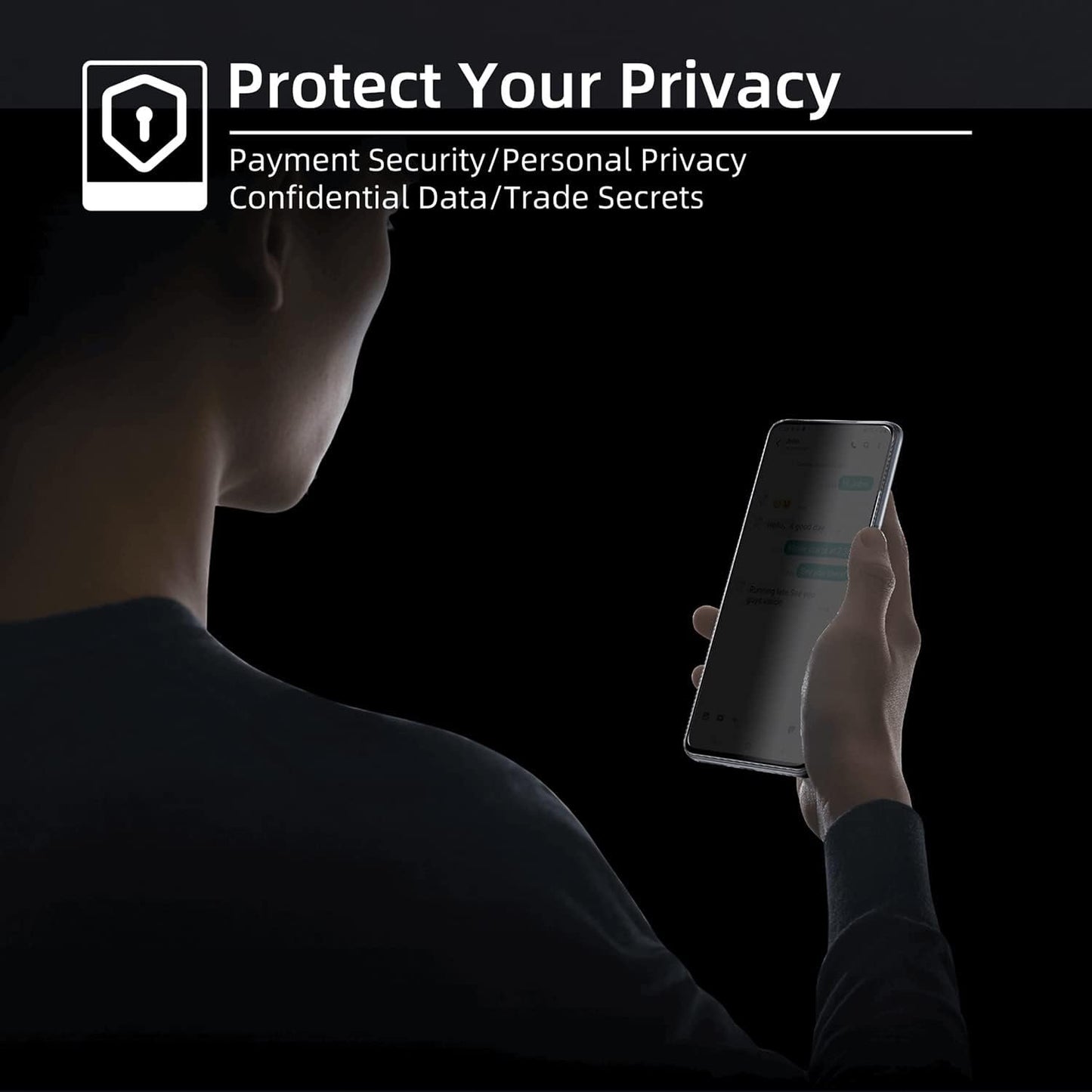 【3+1 Pack】Designed for Samsung Galaxy S23 FE Privacy Screen Protector,9H Tempered Glass,AntiSpy Film【Not Support Fingerprint Unlock】Amleute Compatible with Samsung S23 FE 5G