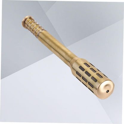 Beatifufu Brass Moxa Roller Stick Moxibustion Massage Burner for Body Easy to Use Handheld Device Gold Finish