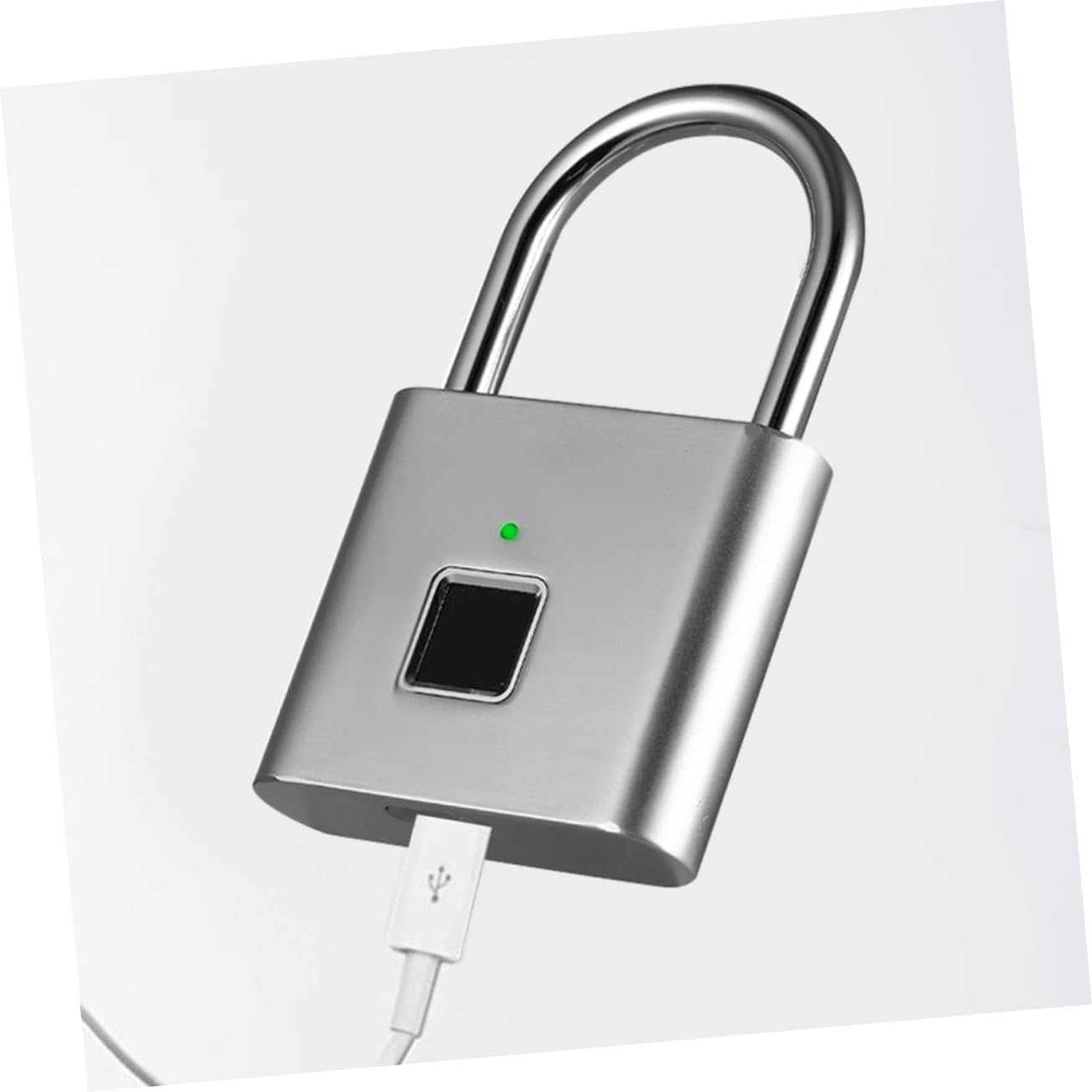 FOMIYES Intelligent Fingerprint Password Luggage Lock Durable Silver Lock for Travel Cabinet Suitcase Supports Fingerprints Secure Easy Password Setup Multi Purpose Security