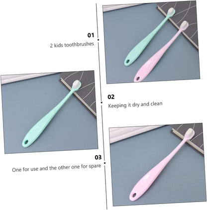 CALLARON 1set Toothbrush Soft Bristle Toothbrush for Oral Care Lightweight and Portable for Hands for Home and Travel 2pcs