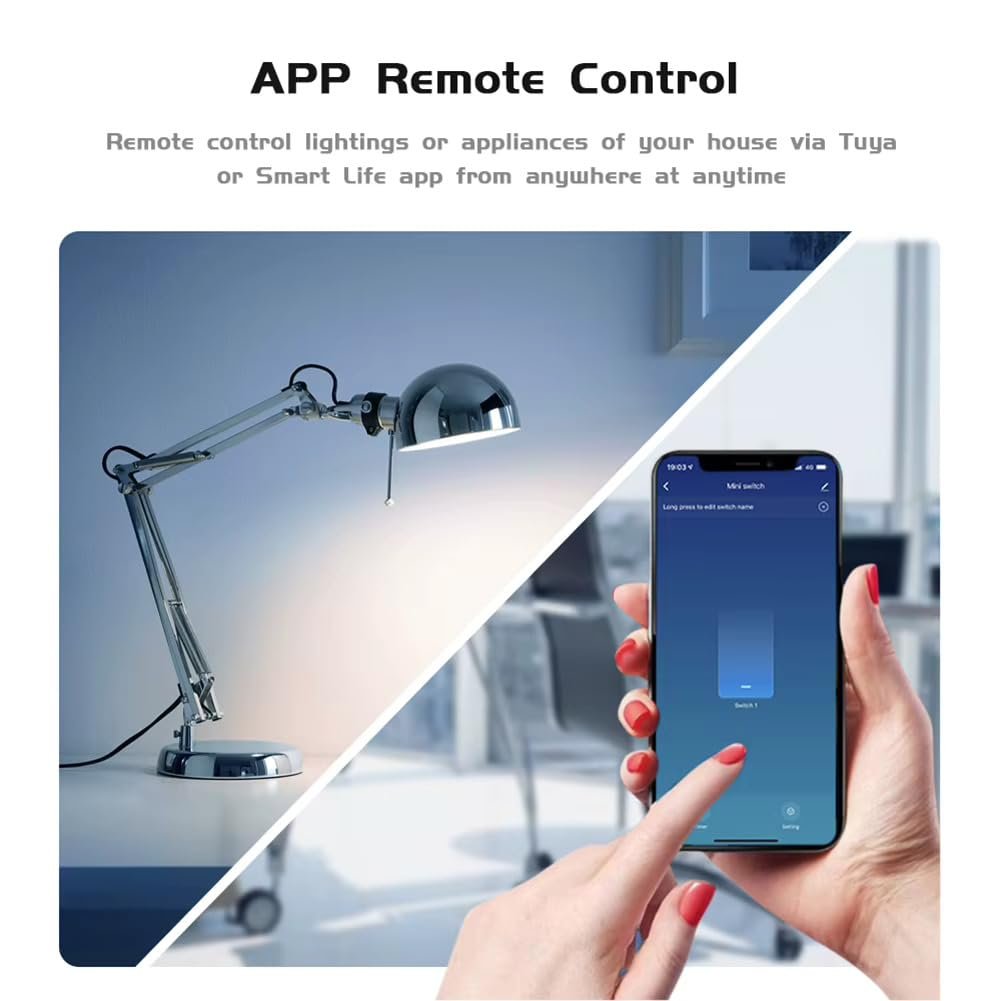 Smart Relay, Smart Switch WiFi Module, Mini | Home Automation, Voice & App Control, Timer, Scheduling & Family Sharing | 2-Way Switch | Works with Alexa & Google Home