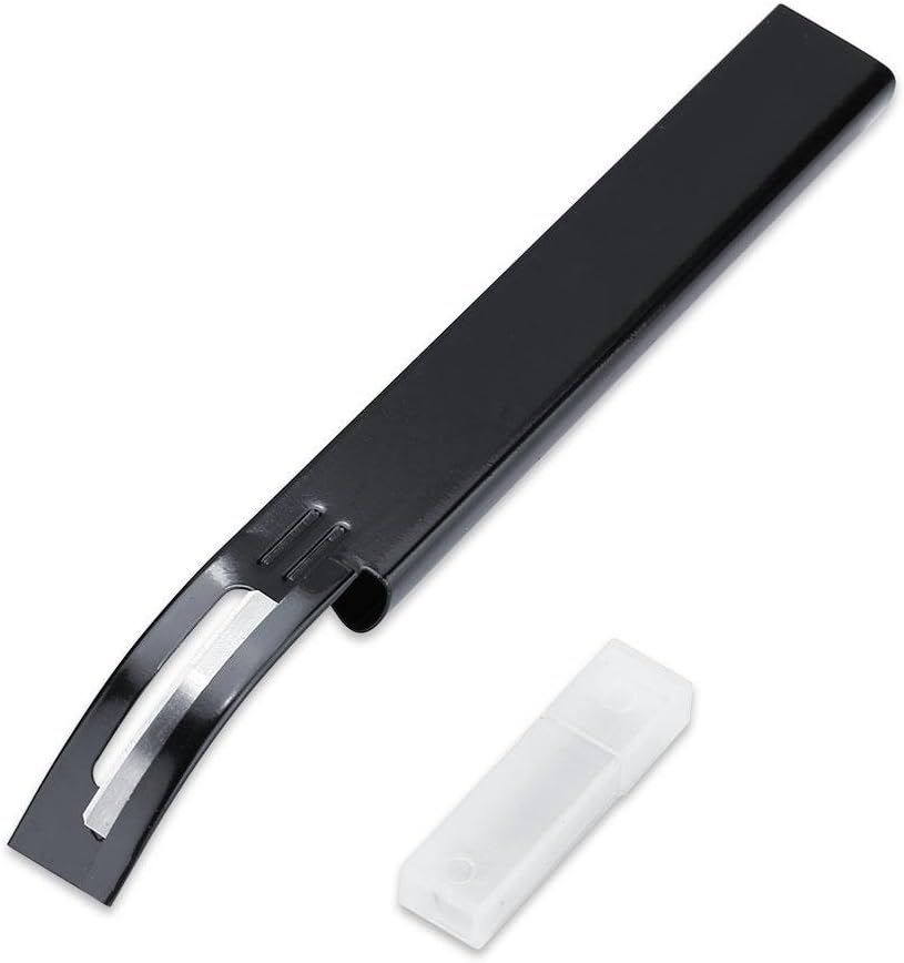 Skiver Leather Thinning Skiver DIY Skiving Safety Beveler Skiver with Blades Craft Tool Planing Scraping (Black)