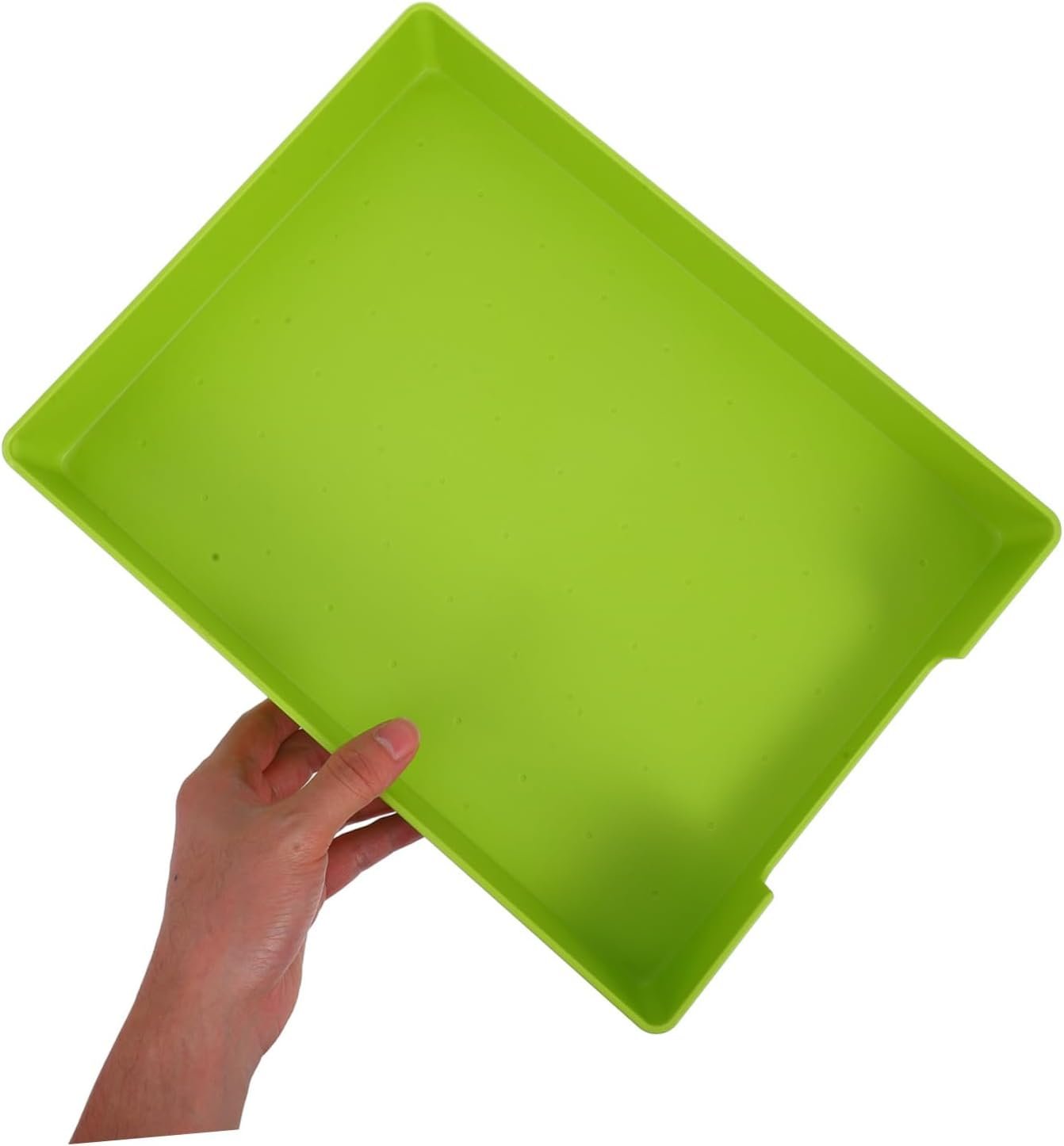 DOITOOL Office Desk Organizer Tray Green File Storage Box Stackable Paper Holder for Efficient Workspace Organization for Home School and Office Use