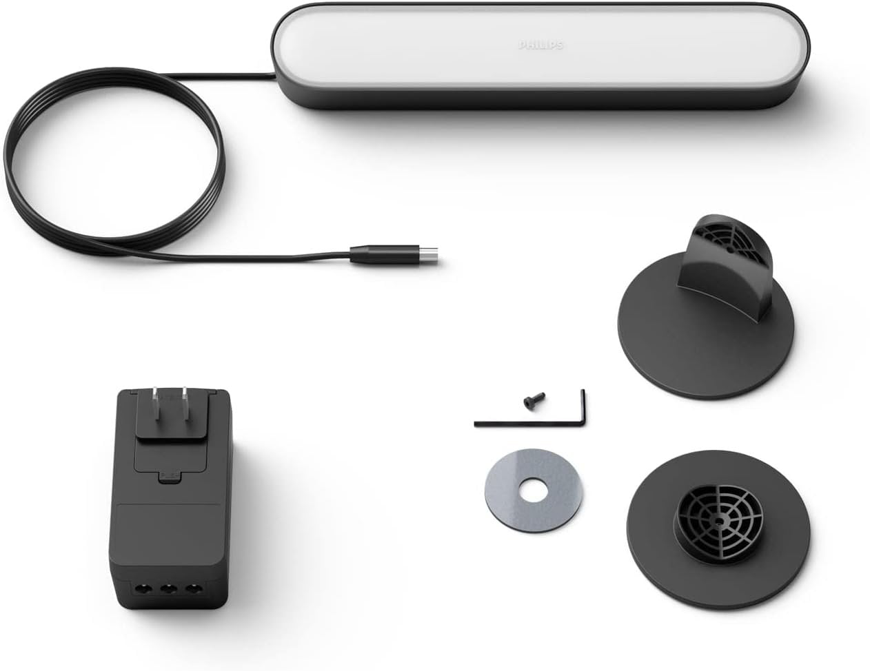 Philips Hue Smart Play Light Bar Base Kit, Black - White & Color Ambiance LED Color-Changing Light - 1 Pack - Requires Bridge - Control with App - Works with Alexa, Google Assistant and Apple HomeKit