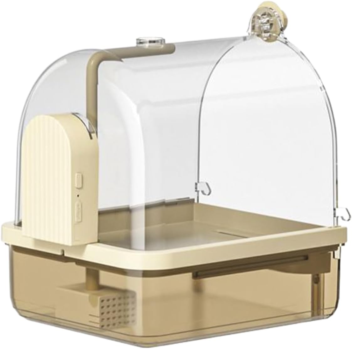 Cockatiel Bird Bath, Birds Cage Bath with Automatic Chew-Proof Tub and Perch, 8.86x7.87x10.24 inches 2-Mode Aviary Bathtub for Indoor Use Breeding Travel Show