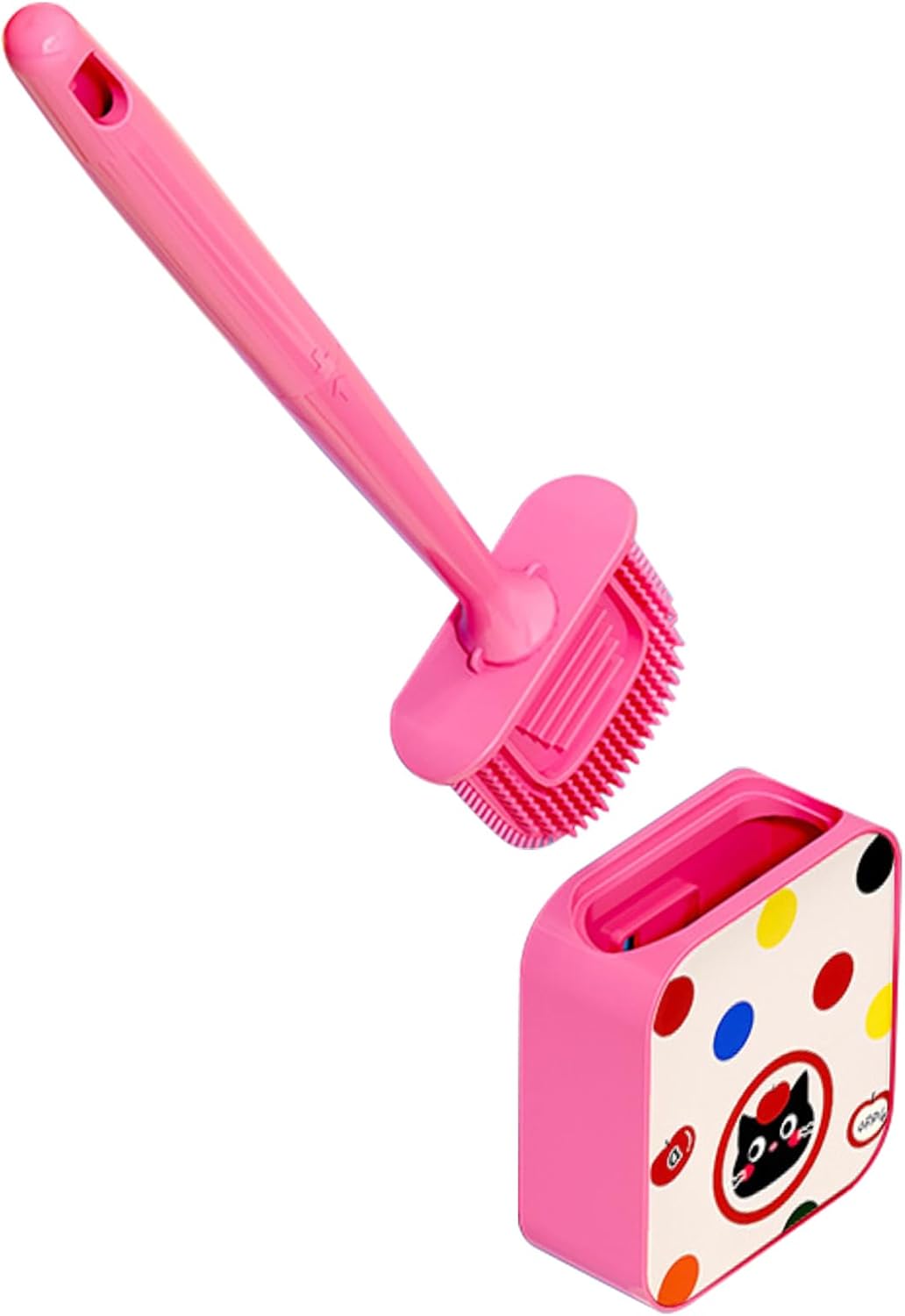 Toilet Bowl Cleaner Brush, Wall-Mounted Toilet Brushes, 15,55 x 3,94 x 1,57 pollici Long Handle Stain Remover Bathroom Cleaning Tool Set for Household Apartment, RV Bathrooms Accessories