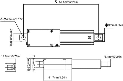 15mm Stroke Micro Linear Actuator, 12V Force 150N Speed 4mm / s Mini Electric Linear Actuator Built in Limit Switch, Electric Motion Actuator for Home Automation, Robotics, Cabinet (No Bracket)