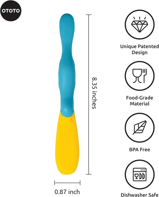Walquicks Adorable Platypus Jam Spoon, 2Pcs Silicone Scraper Sauce Jar Spatula Versatile Kitchen Tool Cheese Spreading Brush Kitchen Essential Tool for Cooking Baking Scooping and Scraping