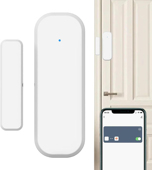 Smart Door Sensor,Smart Door Window Sensor Alarm - Home Security Device, Magnetic Monitor Solution, APP Remote Notification, Home Automation for Indoor