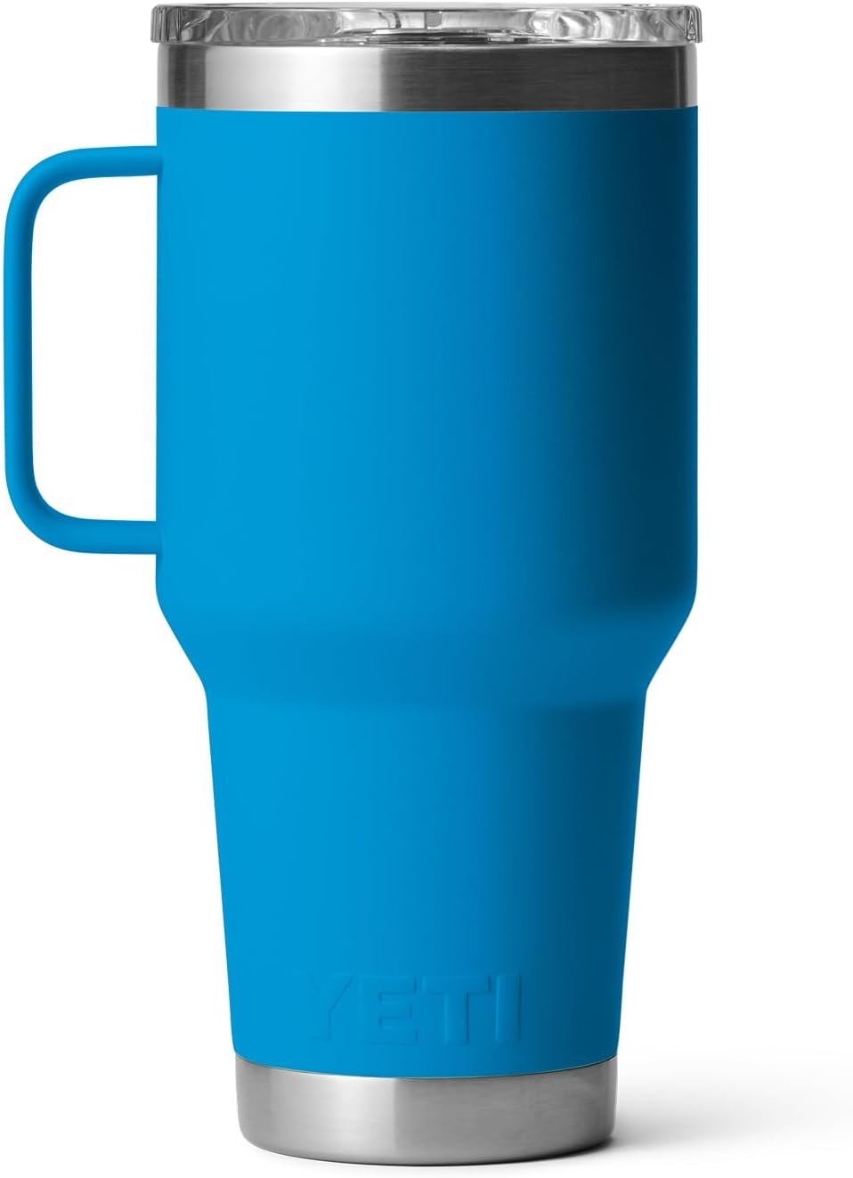 YETI Rambler 30 oz Travel Mug, Stainless Steel, Vacuum Insulated with Stronghold Lid, Big Wave Blue