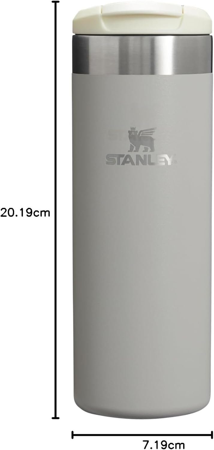 Stanley AeroLight Transit Bottle 16 oz | Locking Drink Through Lid | Leak Resistant Water Bottle or Coffee Travel Mug | Lightweight Insulated Stainless Steel | BPA-Free | Ash