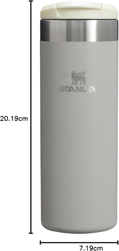 Stanley AeroLight Transit Bottle 16 oz | Locking Drink Through Lid | Leak Resistant Water Bottle or Coffee Travel Mug | Lightweight Insulated Stainless Steel | BPA-Free | Ash