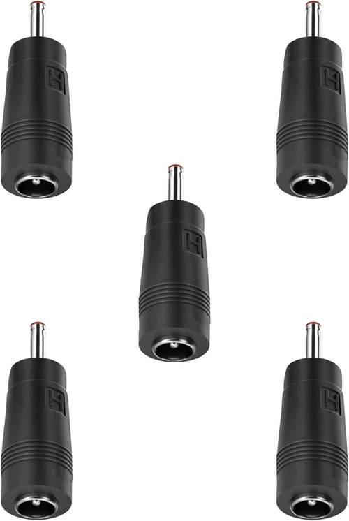tunghey 5Pack DC Power Adapter 5.5x2.1mm Female Jack to 3.5x1.35mm Male Plug Electrical Socket Adapter Plug Converter (3.5x1.35MM Male)