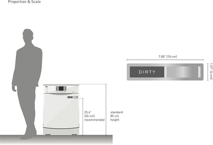 Dishwasher Magnet Clean Dirty Sign, Kubik Letters Premium Stainless Steel Grade 304, Kitchen Organizers and Storage Decor Accessories, Extra Adhesive Tapes Included.