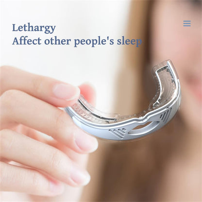AMSLSIU Dispositivo di russamento da viaggio Tappo di protezione per russare silenzioso Tutore orale professionale Bocca correttiva Aiuto per il sonno Donna Uomo Adulto, Bianco