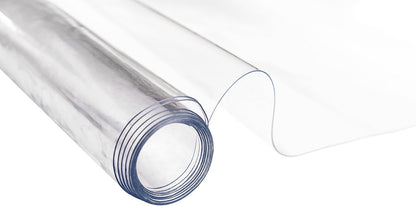 Restaurantware Table Tek 72 x 54 Inch Table Top Protector 1 Rectangle PVC Table Protector - 6 Mil Thick Waterproof Clear Plastic Dining Table Cover Heavy-Duty No-Slip Cover for Table