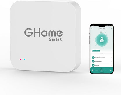 GHome Smart G2 Gateway, Smart Lock Deadbolt WiFi Gateway, Remote Control, G2 Gateway for TT/DD Lock App, 2.4Ghz WiFi, Easy to Set