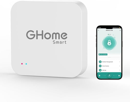 GHome Smart G2 Gateway, Smart Lock Deadbolt WiFi Gateway, Remote Control, G2 Gateway for TT/DD Lock App, 2.4Ghz WiFi, Easy to Set