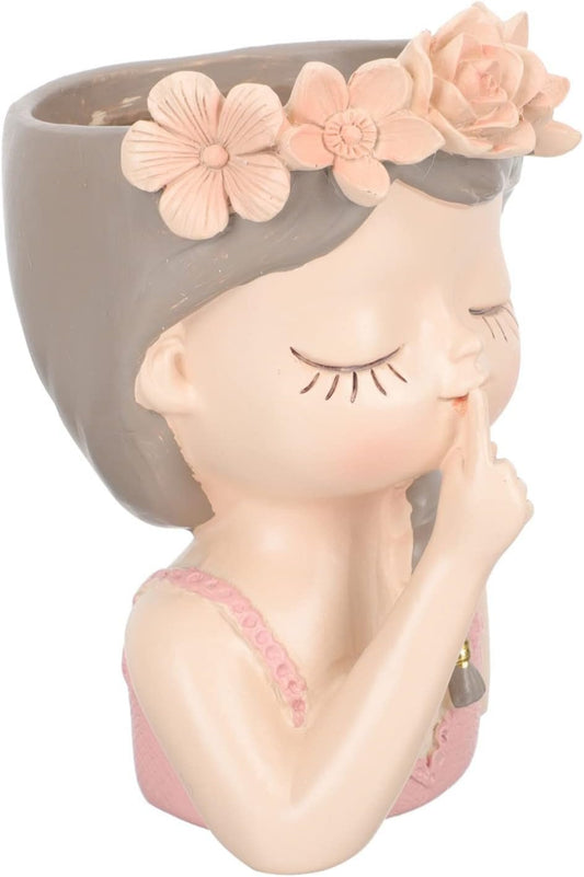 BESPORTBLE Home Decor Flower Pot Girl Portrait Gadget Home Objects Home Outdoor Planter Pots Plants Pots Plants Porch Statue Plant Bonsai Pot Succulent Ceramic