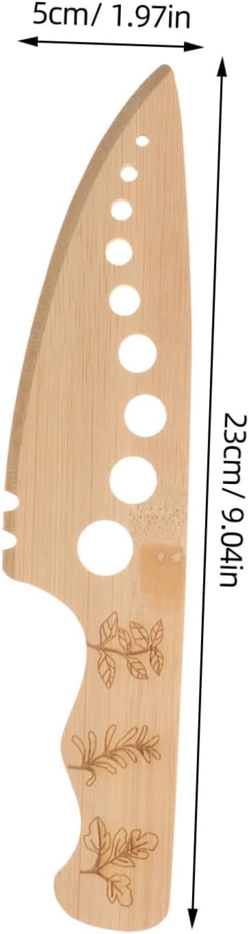 CIYODO Wooden Vegetable Stripper Tool Leaves Remover for Easy Vegetable Preparation and Smooth Peeling Tool for Kitchen Use Lightweight and Practical Kitchen Gadget