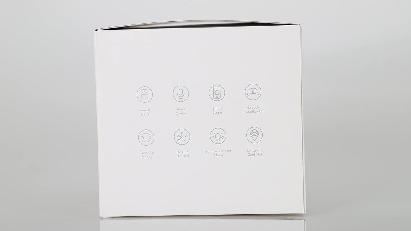 Meross Smart Ultrasonic Diffuser, WiFi Humidifier, Apple HomeKit Alexa Google Home SmartThings Supported, Diffuser for Home Bedroom, with LED Light, Voice/Remote Control, BPA-Free, Ultra Quiet