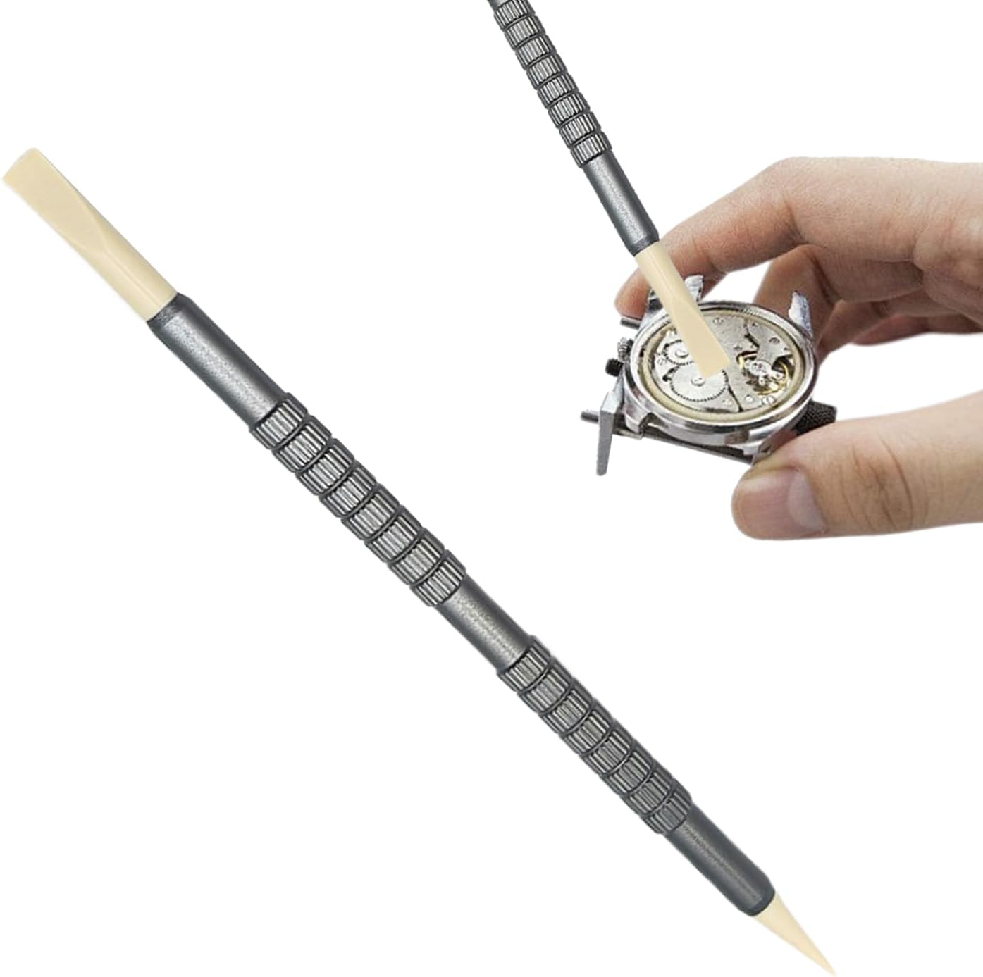 Watch Cleaning Pen, Movement Repair Stick, 5.12in Scratch Resistant Tool, Featuring Precision Tip, Non-Abrasive Cleaning for Daily Use, Maintenance and Detailing, Home