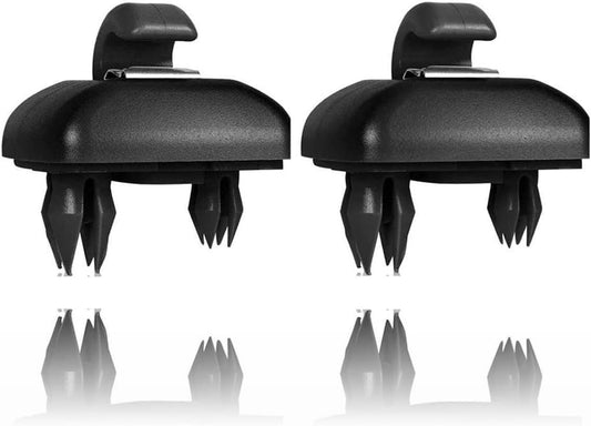 2-Pack Black Interior Sun Visor Hook Clip Base Makeup Mirror Fixing Bracket Compatible with A1 A3 A4 A5 Q3 Q5 OEM(8E0 857 562, 8U0 857 562A).