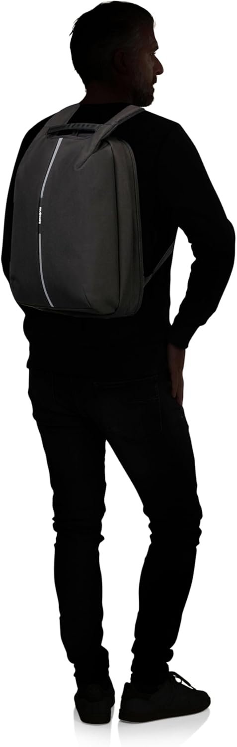 Samsonite Securipak Laptop Backpack, Black Steel, Travel Backpack 15.6" EXP