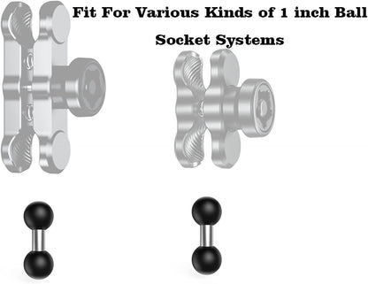 Double 1-Inch Ball Adapter Adapter for Ram Mounts/BRCOVAN/iMESTOU Mounts（R11-1pc