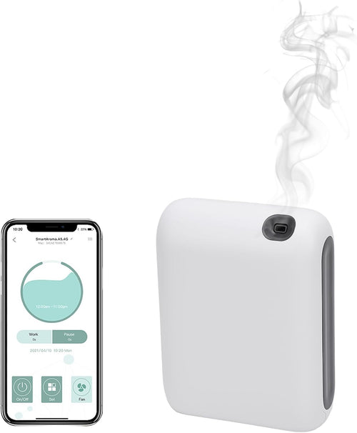 Essential Oil Diffusers for Home, Smart Scent Air Machine for Home, Hotel Collection Diffuser, Waterless Essential Oil Diffuser with Automatic Timing Function APP Control