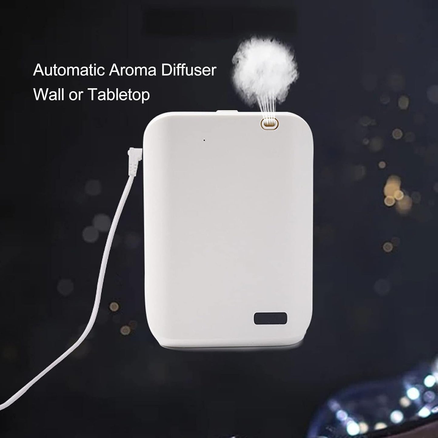 Essential Oil Diffuser, Wall Mounted Phone Control Bluetooth Scent Air Machine Anti Dry Design Quiet USB Cordless Portable Scent Diffuser with Timing Function for Bedroom